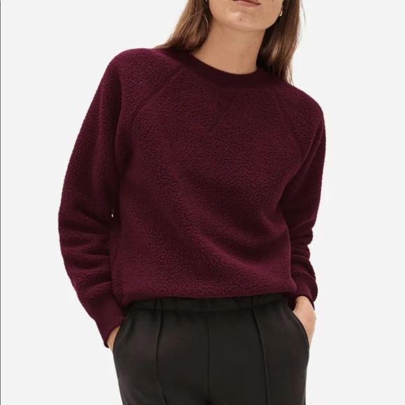 Everlane Tops - Everlane Renew Fleece Raglan Sweatshirt Sz XS